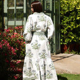 Maison Marigold Capri Maxi Blue Flower Dress