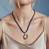 HART Navy Necklace Cord with Flying Pig Coin