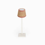 Block Printed Poldina Lampshade Cover-Red/Ochre Floral Stripe