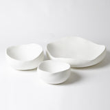 Organic Matte White Round Bowl in Large