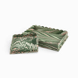 Hand Marbeled Scalloped Tray Set - Green Mountain