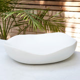 Organic Matte White Round Bowl in Large