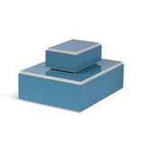 Balboa Bay Lacquered Decorative Box in Mistral Blue