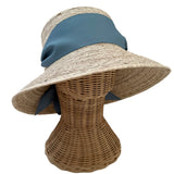Sarah Bray Clematis Bucket Hat with French Blue Wide & Short Grosgrain Ribbon