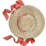 Sarah Bray Buttercup Little Girl’s Hat with Peachy Pink Grosgrain Ribbon