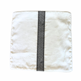 White with Black Trim Pillow