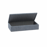 Cotton Jute Box with Stripe Detail