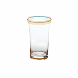 Clear Glass Tumbler with Gold Trim