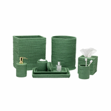 Dalton Bath Set Rattan in Moss Green