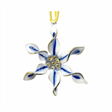 Spiral Star Glass Ornament Multi Color- Egyptian Handblown