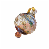 Blue Star Design Hand Blown Glass Ornament