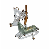 Green Reindeer Hand Blown Glass Ornament