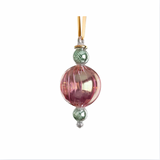 Mauve Swirl Hand Blown Glass Ornament