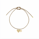 HART Dune Necklace Cord with Clover and Ribbed Heart Charm