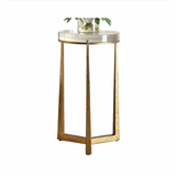 Midas Round Accent Table Gold