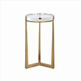 Midas Round Accent Table Gold