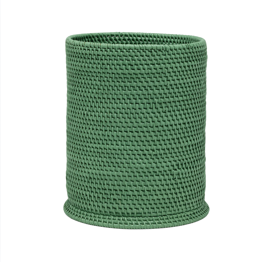 Dalton Bath Set Rattan in Moss Green