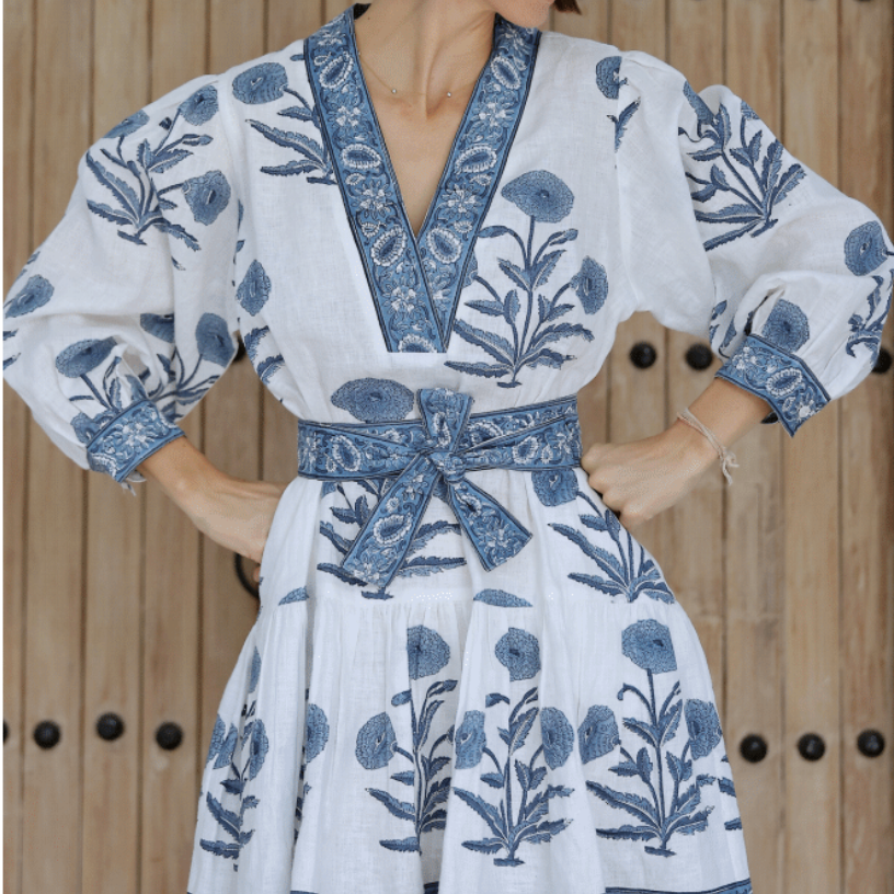 Maison Marigold Mykonos Mini Indigo Flower