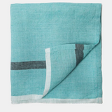 Laundered Linen Aqua/Charcoal Napkins 20x20