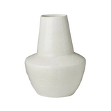 White Hammered Vase