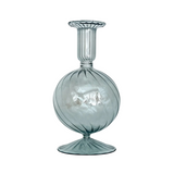 Teal Blown Glass Bauble Vase