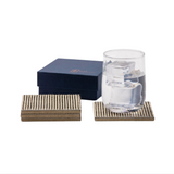 Arlo Brown Stripe Coasters