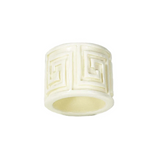 Greek Key Ivory Napkin Rings