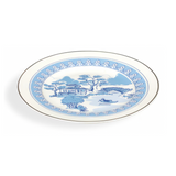 Toile Chinoiserie Pattern Dessert Plate