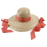 Sarah Bray Buttercup Little Girl’s Hat with Peachy Pink Grosgrain Ribbon