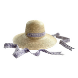 Sarah Bray Buttercup Little Girl’s Hat with Vintage Periwinkle Ribbon