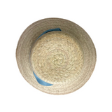 Sarah Bray Clematis Bucket Hat with French Blue Wide & Short Grosgrain Ribbon