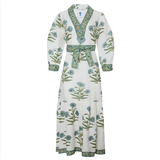 Maison Marigold Capri Maxi Blue Flower Dress