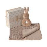 Rabbit Rattle Set - Cream Peach
