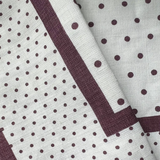 Linen Dinner Napkin - British Dot in Aubergine