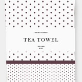 Tea Towel - British Dot in Aubergine