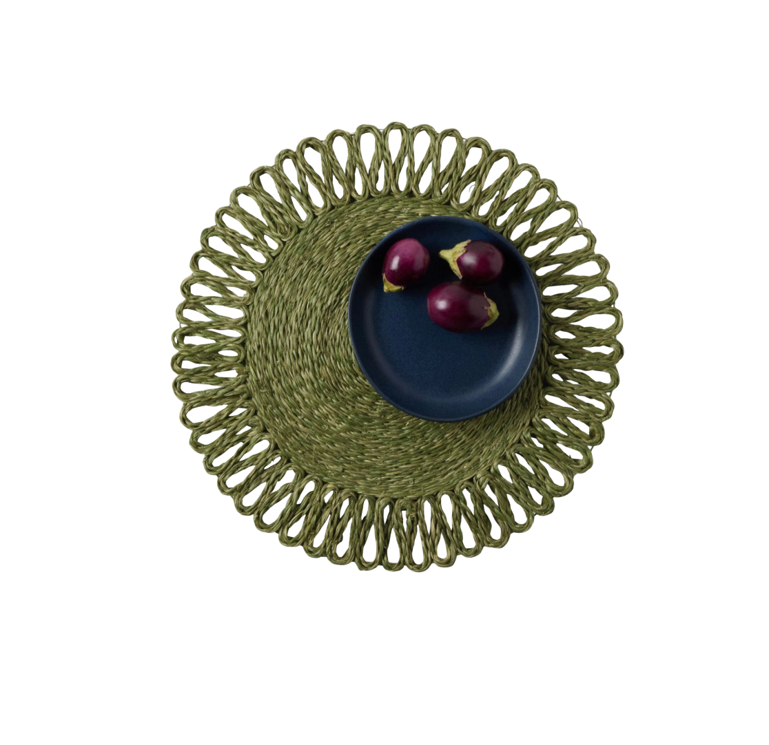 Teigan Floral Design Round Placemats Set of 4
