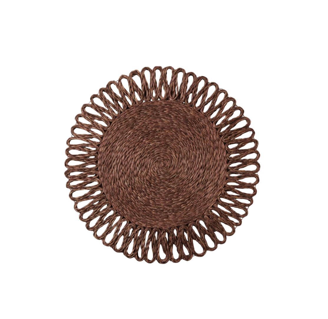 Teigan Floral Design Round Placemats Set of 4