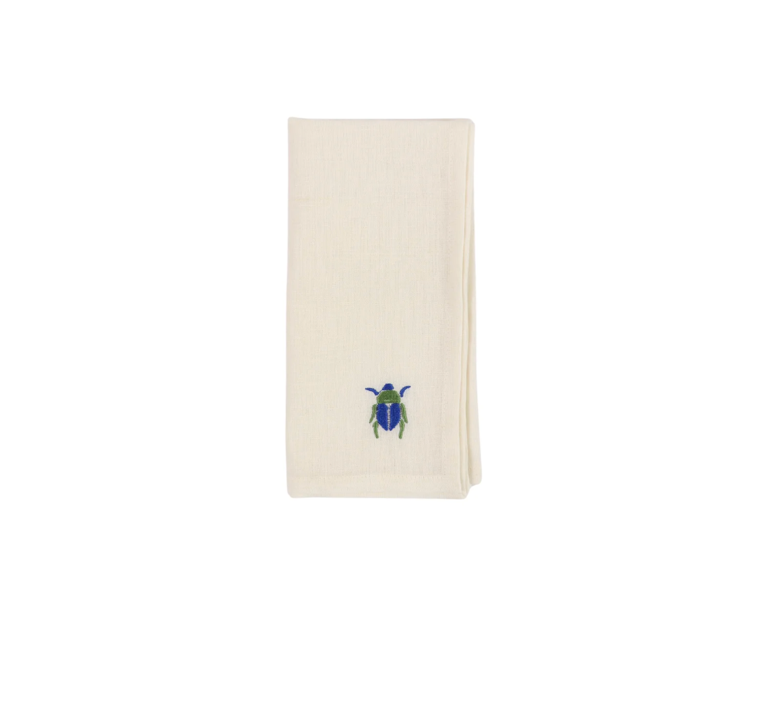 Scarab Beetle Embroidered Napkin, Set of 2