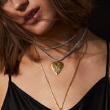 HART Silver Necklace Cord with Etched Vesta Case