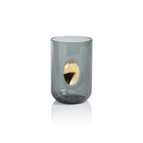 Aperitivo Tumbler with Gold Accent in Light Grey