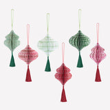 Meri Meri x Molly Mahon Paper Honeycomb Tree Decorations