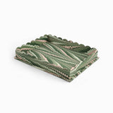 Hand Marbeled Scalloped Tray Set - Green Mountain