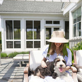 Sarah Bray Clematis Bucket Hat with Antique Eyelet Scallop Lace Short Ribbon