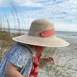 Sarah Bray Buttercup Little Girl’s Hat with Vintage Periwinkle Ribbon