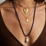 HART Navy Necklace Cord with Flying Pig Coin